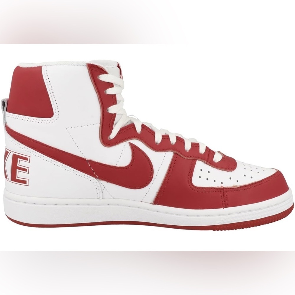🔥Nike Terminator High Shoes White University Red [FJ4454-100] Mens Size 8.5🔥 - Picture 4 of 12